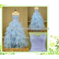 2014 new style blue/violet tulle bridal gown with sweathreat neckline